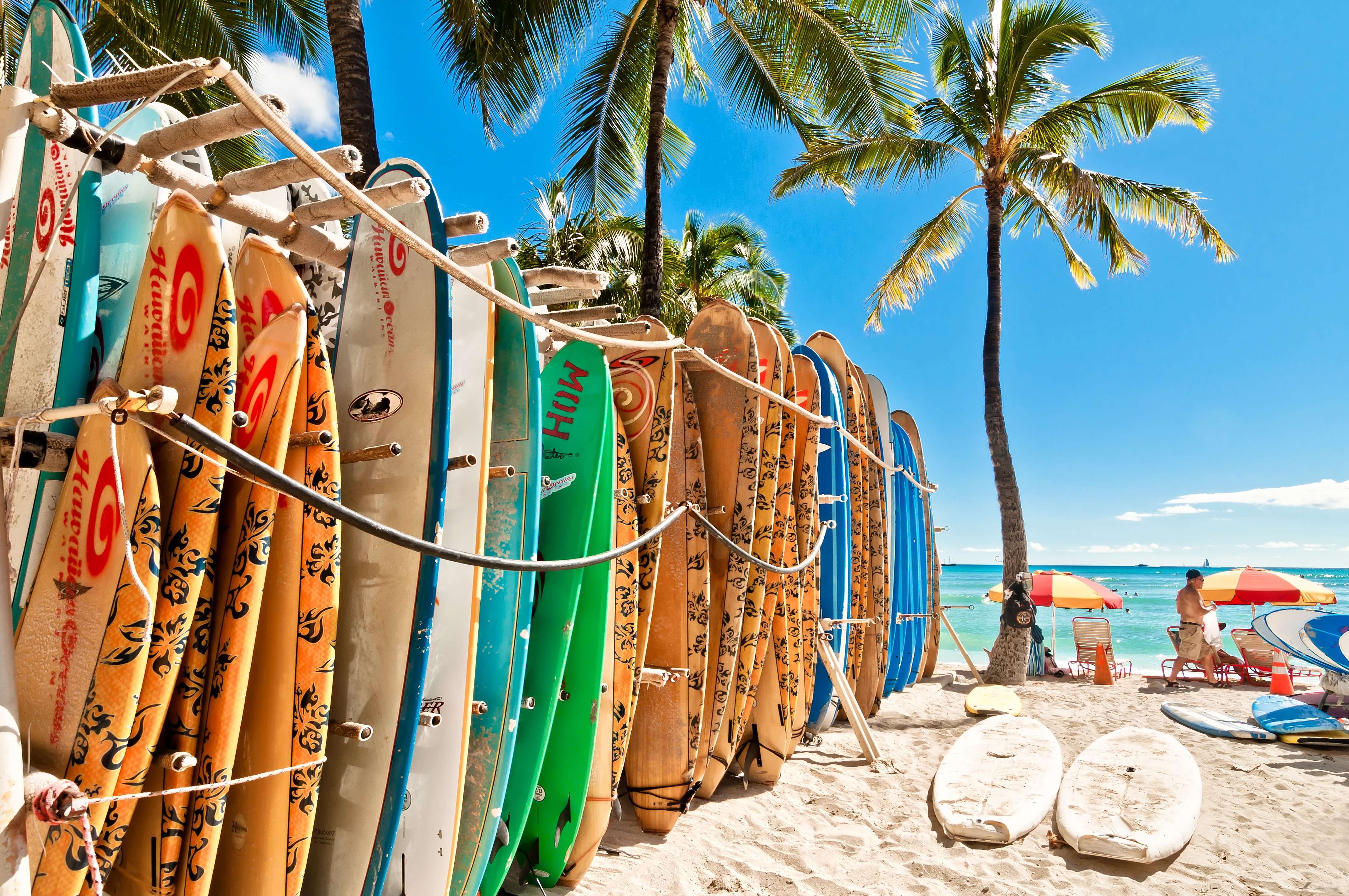HI_colorful surfboards-Editorial Use
